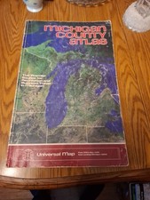 Vtg 1978 Michigan County Atlas by Universal Map Roads Parks Hydrology  picture