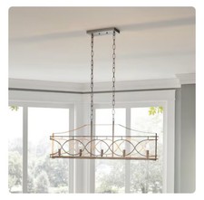 Kichler Adelgade 5 -Light Distressed Antique White Coastal Linear Large Light picture