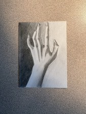 ACEO Original Graphite Drawing of Hand (2.5x3.5 inches) picture