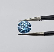 IGI 1.48CT Fancy Vivid Blue VS2 Lab Diamond Round Brilliant, USA IGI Certified picture