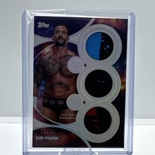 2026 Topps Universe WWE Superstar Triple Relic CM Punk Blast /50 picture