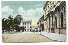 BOLIVIA SUCRE Street and Government Palace Old POSTCARD picture