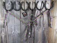 Hot Headstalls Trippy Smiles Tack Set (Headstall/breastcollar/wither strap) picture