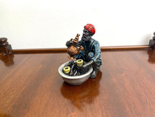 Colored Bronze Sculpture Viennese Style Arab with Mocha Pot after Franz Bergman picture