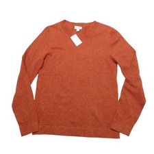 J Crew Sweater Womens Small Orange Cotton Wool Teddie Crewneck Knit Pullover picture