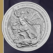 2026 British Angel Silver Coin - 1 oz .999 Fine Silver ST. MICHAEL DRAGON INSTOC picture