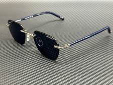 MONT BLANC MB0270S 003 Silver Blue Men's Medium 51 mm Sunglasses picture
