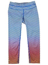 Athleta Vivid Sonar High Waist Capri Leggings Ombre Multi Sz S Hologram Gymcore picture