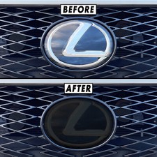 FOR 2014-2016 Lexus IS Front Emblem SMOKE Precut Vinyl Tint Overlay picture