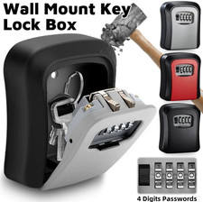 1SET Wall Mount Key Lock Box 4 Digit Security Password Safe Storage Box - NEW picture