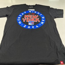 NWT WWE RAW New York Rangers NHL Large Black Short Sleeve Shirt MSG picture
