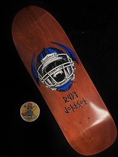RARE Rudy Johnson Screened Blind Skateboard Deck Powell Spoof Heritage Skull picture