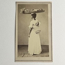Antique CDV Photograph Black African Woman Slavery Rio De Janeiro Brazil picture