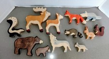 Authentic Huge Holztiger Ostheimer Woodland Hand Carved Animals Lot Of 12 picture