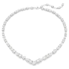 Swarovski Mesmera Necklace Mixed Cuts, White, Rhodium Plated picture