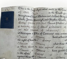 1829 Vellum Manuscript George IV English Court Indenture Westminster Legal Deed picture