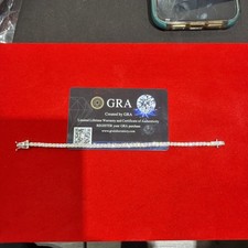 3mm Tennis Bracelet 6.5 Inch 925 Silver  MOISSANITE of 5.1ctw Passes Tester picture