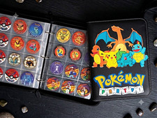 1st Generation Pokémon Pogs  /  Tazos Collectible. 160 pcs +  Album. picture