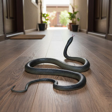 Fake Realistic Snake Lifelike Real Scary Rubber Toy Prank Party Joke For Garden picture