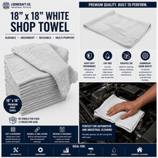 18x18 White Shop Towel Heavyweight Commercial Mechanic Garage Cleaning Rag picture