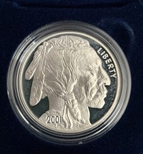 2001-P American Buffalo Proof Silver Dollar US Mint $1 Coin Commemorative UNC picture