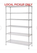 ➿️ HDX 6-Tier Heavy Duty Steel Wire Shelving Unit in Chrome 48 in. W x 72 in. H picture