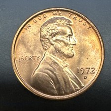 1972 D Lincoln Memorial Cent/Penny - BU - Uncirculated - Red picture