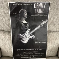 Denny Laine Wings & The Moody Blues Signed Original Concert Poster 2014 picture