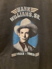 Vintage HANK WILLIAMS SR. Black T  MEMORIAL SHIRT  1923-1953  XL picture
