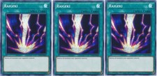 *** 3X RAIGEKI 3X *** PLAYSET PRISMATIC SECRET RARE TN19-EN010 YUGIOH  picture