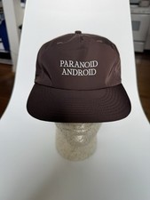 Hidden Characters Paranoid Android Hat OSFM Brown Satin Embroidered Radiohead picture