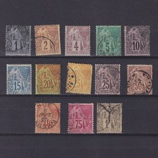 FRENCH COLONIES 1881, Sc# 46-59, CV $206, part set, Alphee Dubois, Used picture