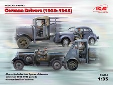 ICM 1/35 German Drivers 1939-1945 WW2 Figures for Cars/Trucks etc #35642 4pcs picture