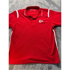 Antigua Men's Red Kansas City Chiefs Polo with White Accents size L picture