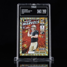 Tyler Shough Rookie Gridiron Marvels GOLD 1/10 SSP RC SAINTS TAG 10 GM-TSH POP 1 picture