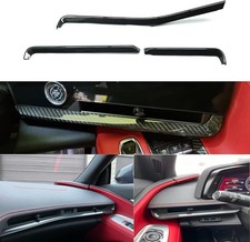 Genuine Carbon Fiber Dashboard Strip Trim Black Panel  picture