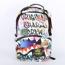 Sprayground Shark Poetry Create Another Day Dlxsv Backpack Zippered Graffiti picture