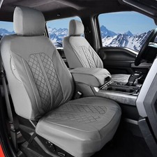 Truckiipa Custom for Chevy Silverado 1500 Seat Covers FullSet Leather Truck S... picture