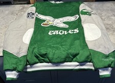 NWT Princess Diana Lady Di Philadelphia Eagles Mitchell & Ness Jacket Coat XL picture