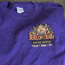 Vintage 2004 Burlon Craig Pottery Festival T Shirt Vale NC 1st Release Size L picture
