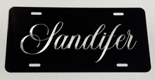 REFLECTIVE Custom Personalized Name Car Tag Diamond Etched Black License Plate picture