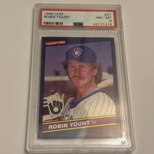 1986 Leaf (Rare Canadian Version) Robin Yount PSA 8 HOF picture