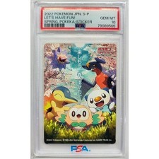 Pokemon Card Let's Enjoy. Spring Pok Card. 2022 Promo Sticker PSA10 gem from Jap picture
