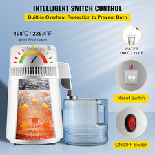 VEVOR Water Distiller 750W Pure Water Purifier Electric Kettle White  picture