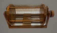 Vintage Handcrafted Wooden Raffle Ticket Spinner Drum Cage Bingo - 13” Long NICE picture