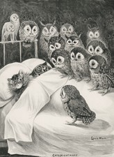 Louis William Wain: Cat's Nightmare 22x30 Archival Quality Fine Art Print picture