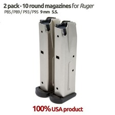 2 Magazines for Ruger P85/P89/P94/P95/P93 10 Round S.S Magazines picture