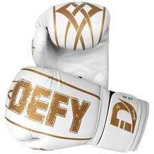 DEFY® Synthetic Leather Boxing Glove Thai Punch Training Sparring Gloves White picture