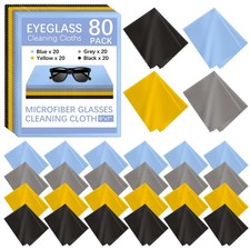 80 Pack Microfiber Cleaning Cloth for Glasses, Multi-Color Eye Glasses Cleaning picture