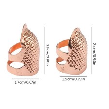 2PCS Vintage Adjustable Thimble Hand Sewing Thimble Ring Home Non-Slip Needle  picture